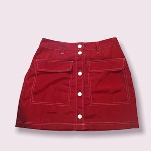 Chic red mini skirt😝-size S